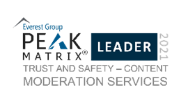 Trust And Safety Content Moderation Services 2021 Leaders Peak Matrix Badges 